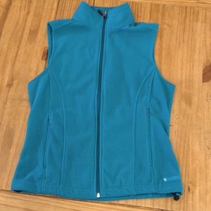 Women's Teal Blue Gander Mtn. Athletic Fleece Vest w/Zipper, Size Small